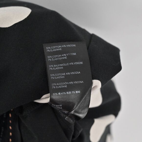 ANTHROPOLOGIE‎ Pants Womens Sz 2 Black Polka Dot The Essential Skinny Kick Flare - Picture 9 of 14